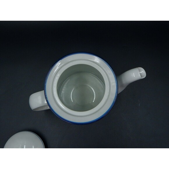 Dansk Flora Coffee Tea Pot Bayberry Blue White NR/Japan Porcelain - Picture 6 of 9